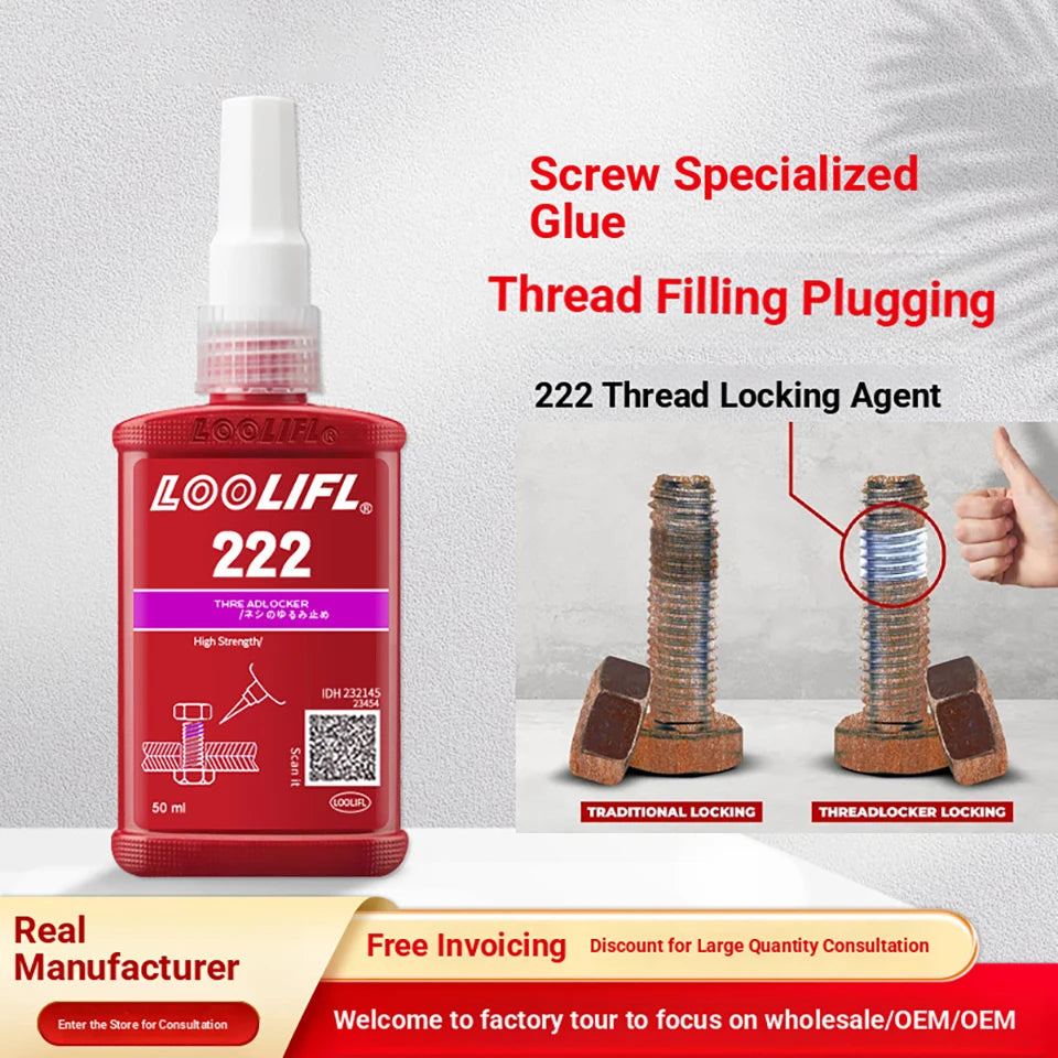 222 Loctite Thread Locking Adhesive for Screws And Bolts Rust And Leak Proof for Mechanical Maintenance And DIY Projects