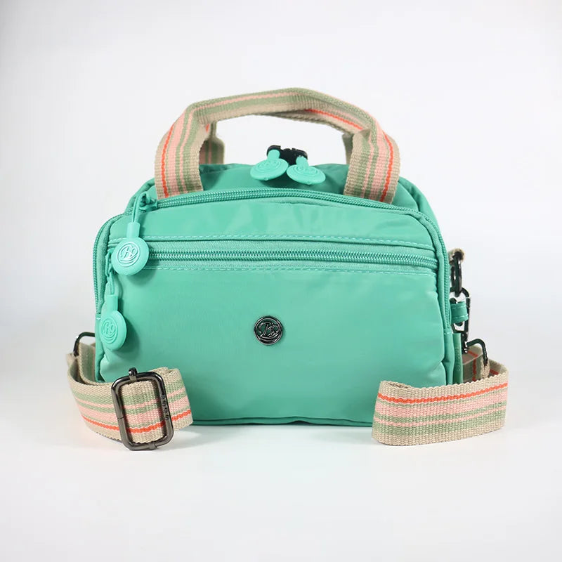 Women's Fashion Messenger Bag Handbag, Nylon Material, Wrinkle-resistant, Square Shape, Thickened Soft Compartment