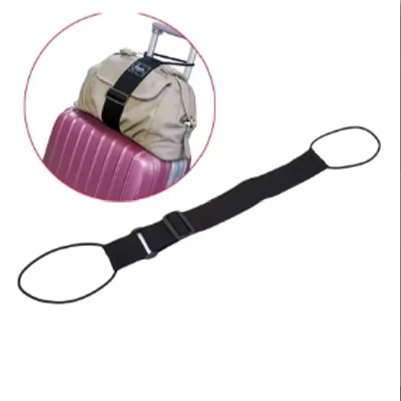 Elastic Adjustable Luggage Strap, Bungee Travel Security Belt, for Carry On, Secure Baggage Transport