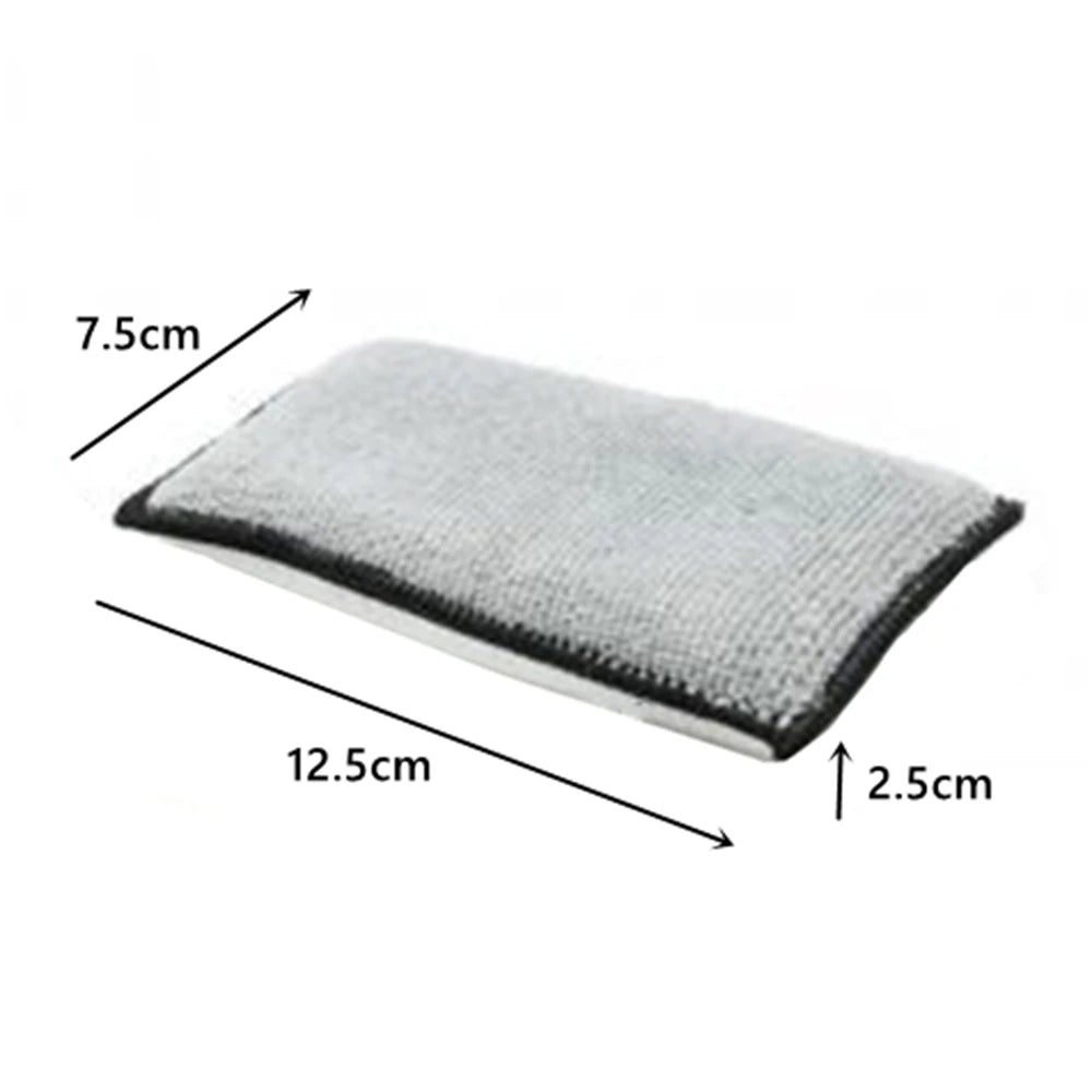 4PCS Suede Sponge Interior Detailing Scrubbing Wax Sponge Microfiber Towel to Clean The Car