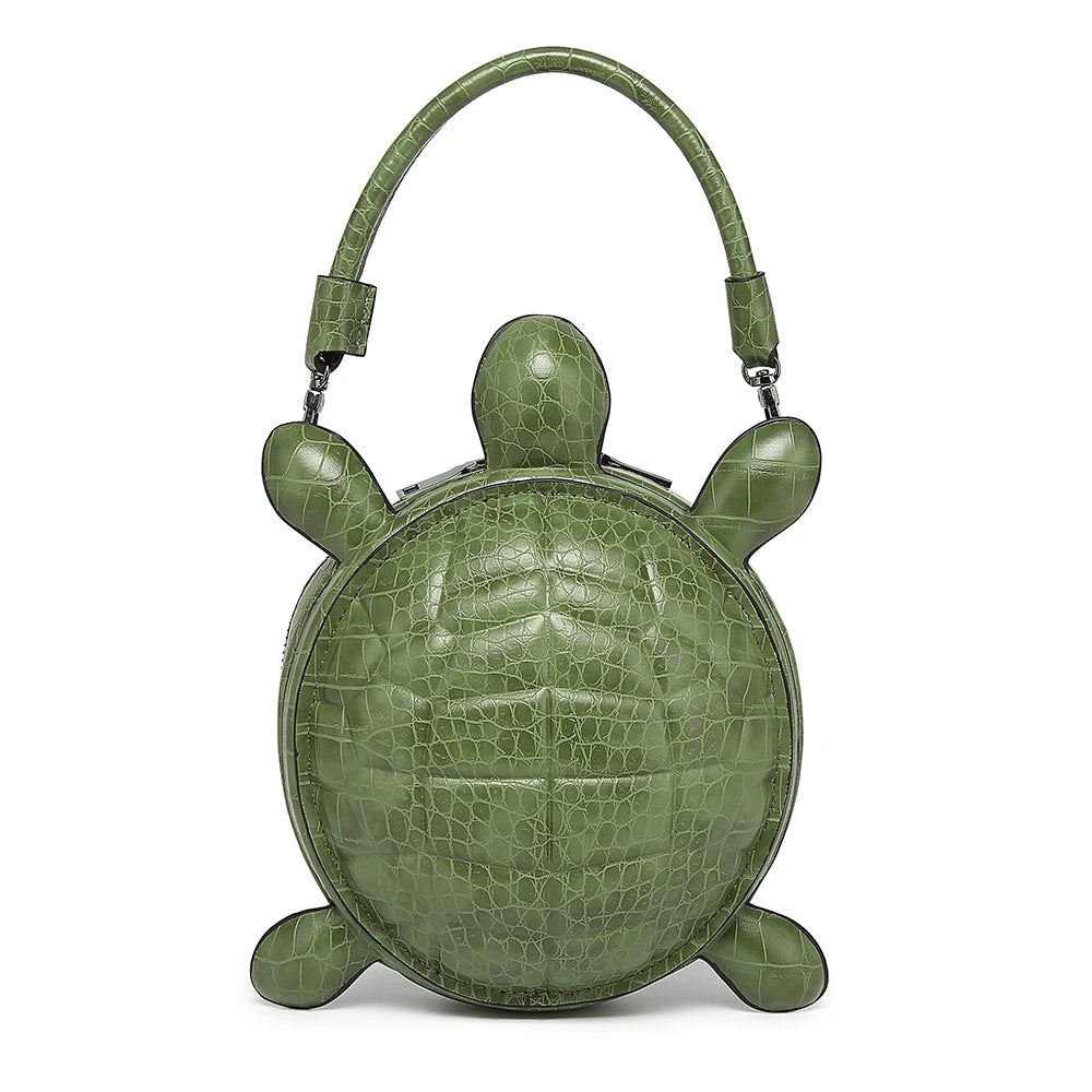 2026 New Creative and Personalized Turtle Shaped Handbag, 3D Stereoscopic Funny Alien Bag, Retro Portable Wallet