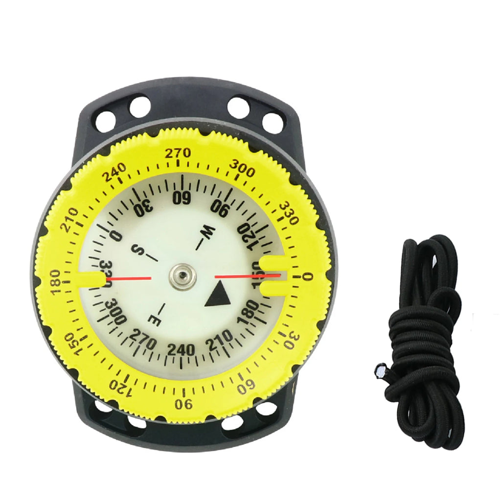 Digital Scuba Diving Compass 50m Waterproof Navigator, Professional Luminous LED Wrist Watch with Balanced Design for Snorkeling