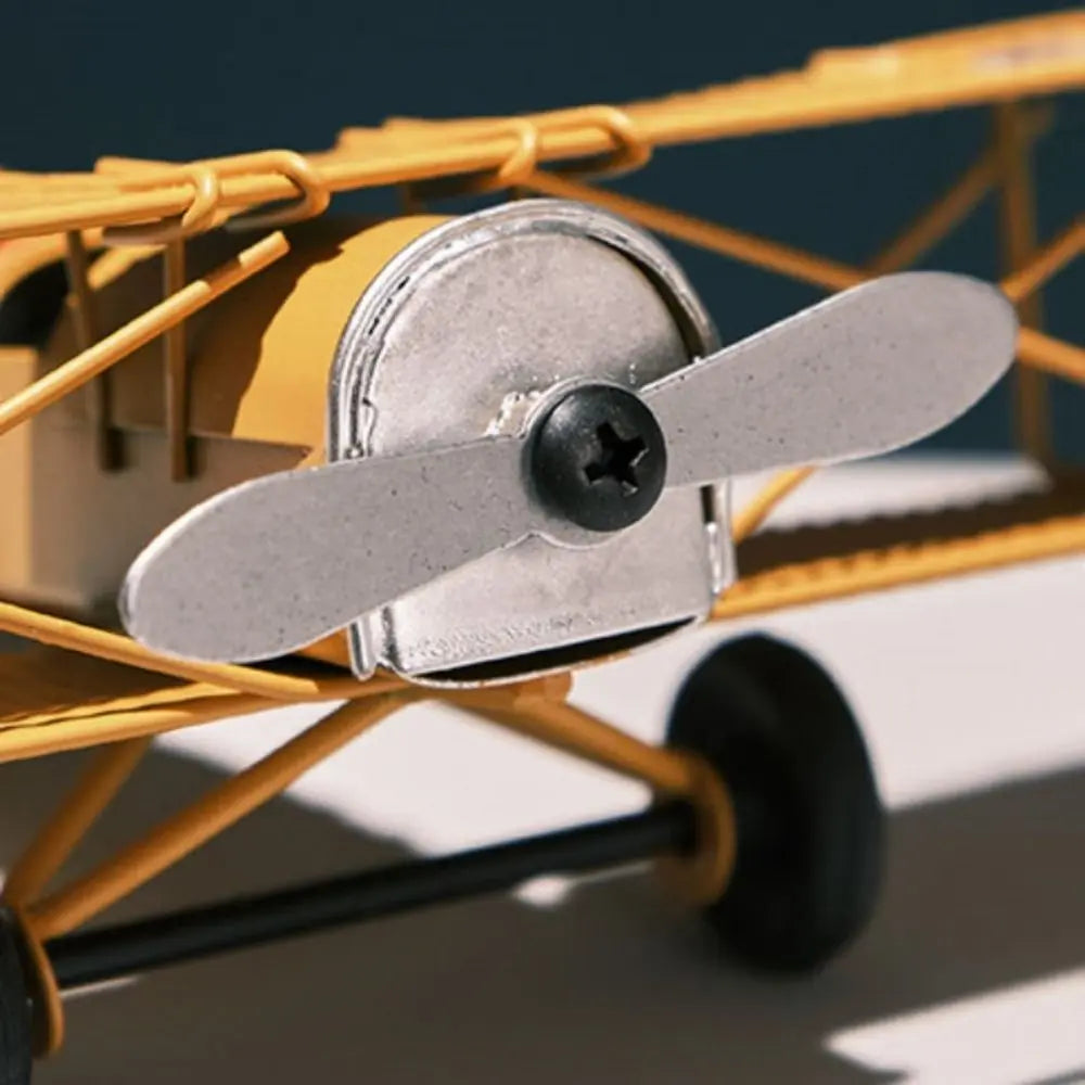Retro Iron Vintage Airplane Model Handicraft Miniature Aircraft Ornaments Livingroom Delicate Metal Plane Models Kids Gift