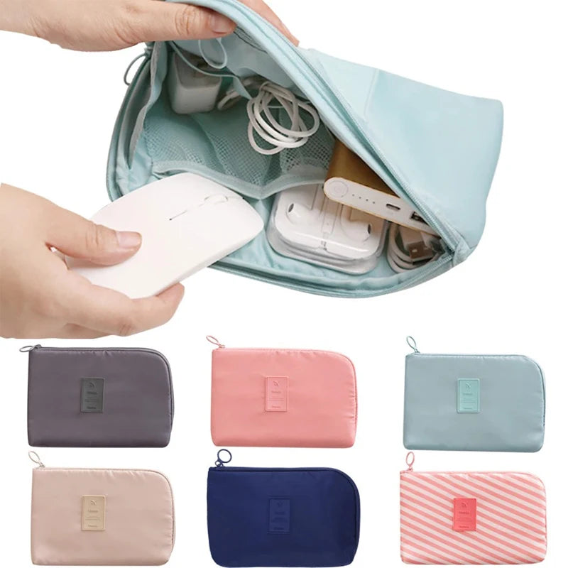 Cable Storage Bag Waterproof Digital Electronic Organizer Portable USB Data Line Charger Plug Storage Bag Travel Cable Organizer