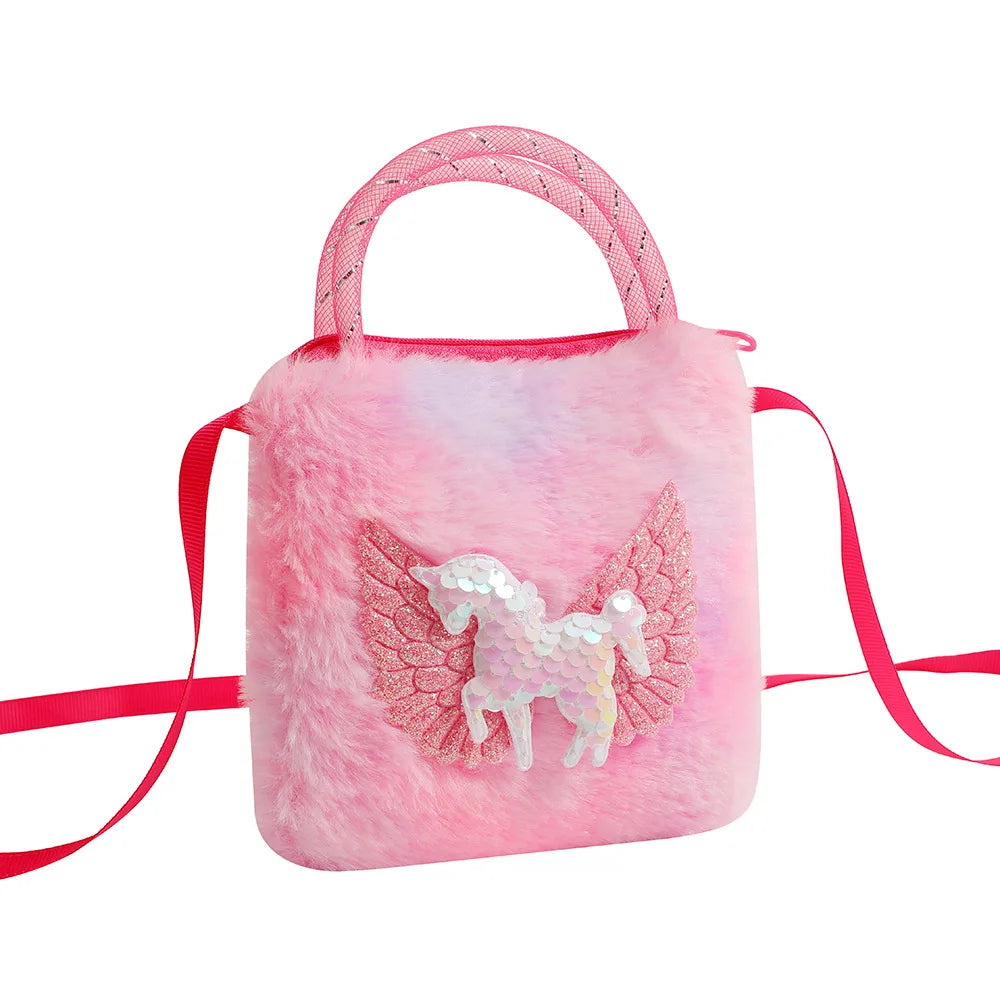 Cartoon cute single-shoulder bag, small crossbody bag, kindergarten girls' small tote, coin purse