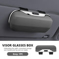 SEAMETAL Car Glasses Box Portable Press Switch Sunglasses Holder Support Driver Goggle Case Car Sun Visor Eyeglasses Storage Box