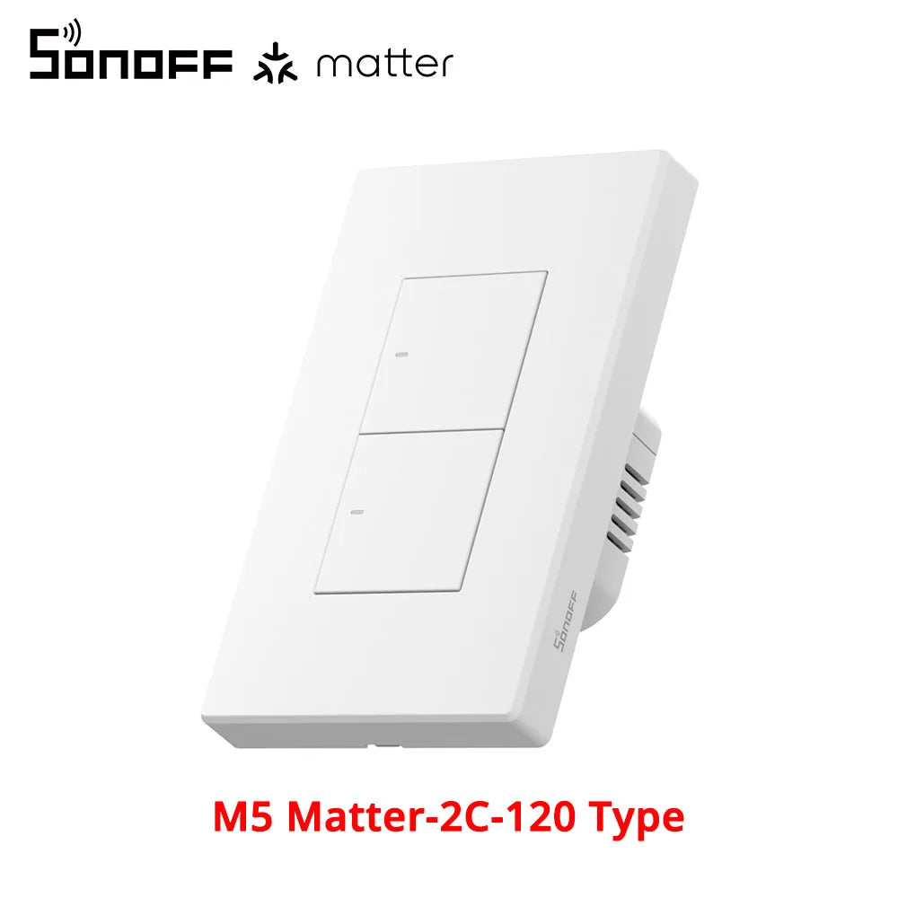 SONOFF M5 Matter WiFi Smart Wall Switch Smart Home Remote Control Works with Apple Home Alexa Google Assistant Alice