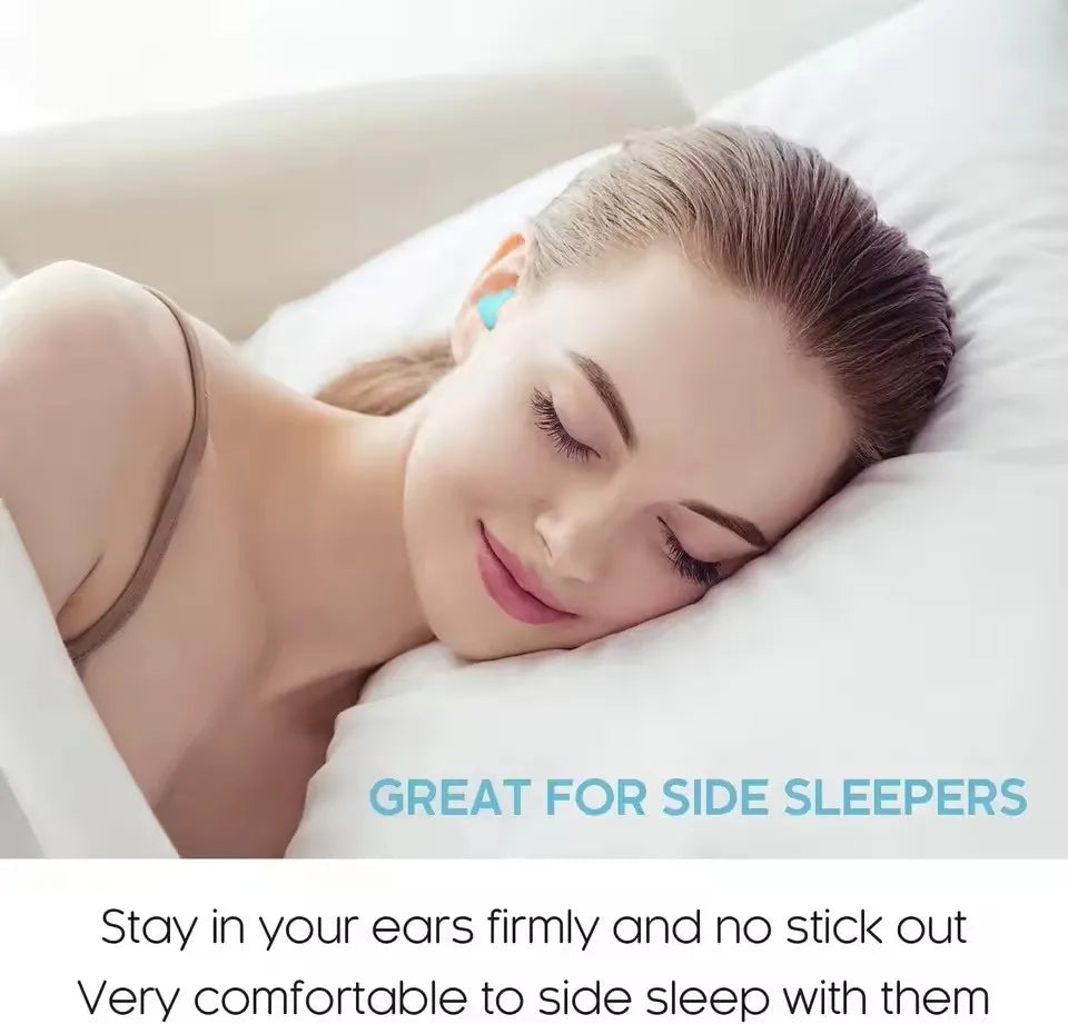 Soft Silicone Earplugs Wax Ear Plugs Reusable Noise Cancelling Gel Ear Plugs Waterproof Earbuds for Sleeping Flying Swimming