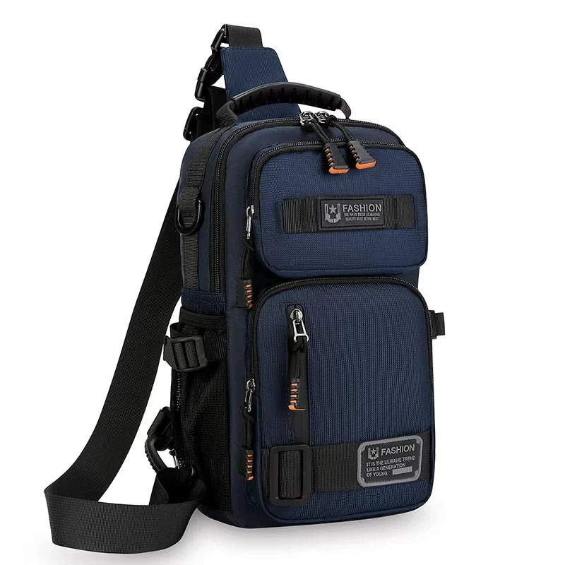 Men's Camping Waist Pack Chest Bag Oxford Crossbody Bags For Men Casual Bag Handbag Male Outdoor Hiking Climbing Travel Backpack