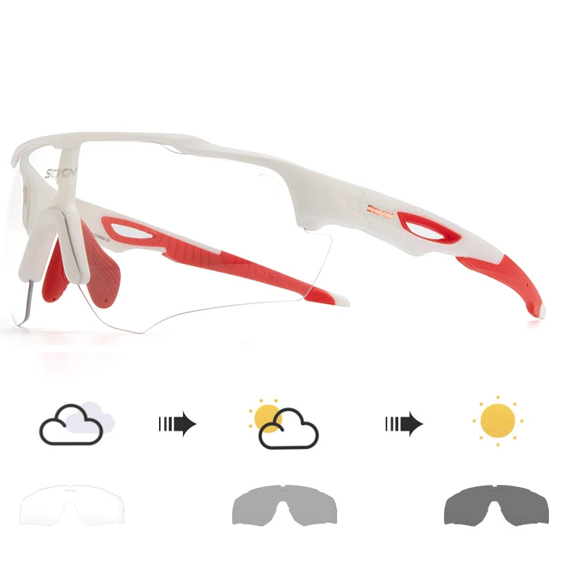 2026 SCVCN New Photochromic Hiking Eyewear Cycling Sunglasses Fashion MTB Glasses Bicycle UV400 Cycle Bike Goggles for Men Women