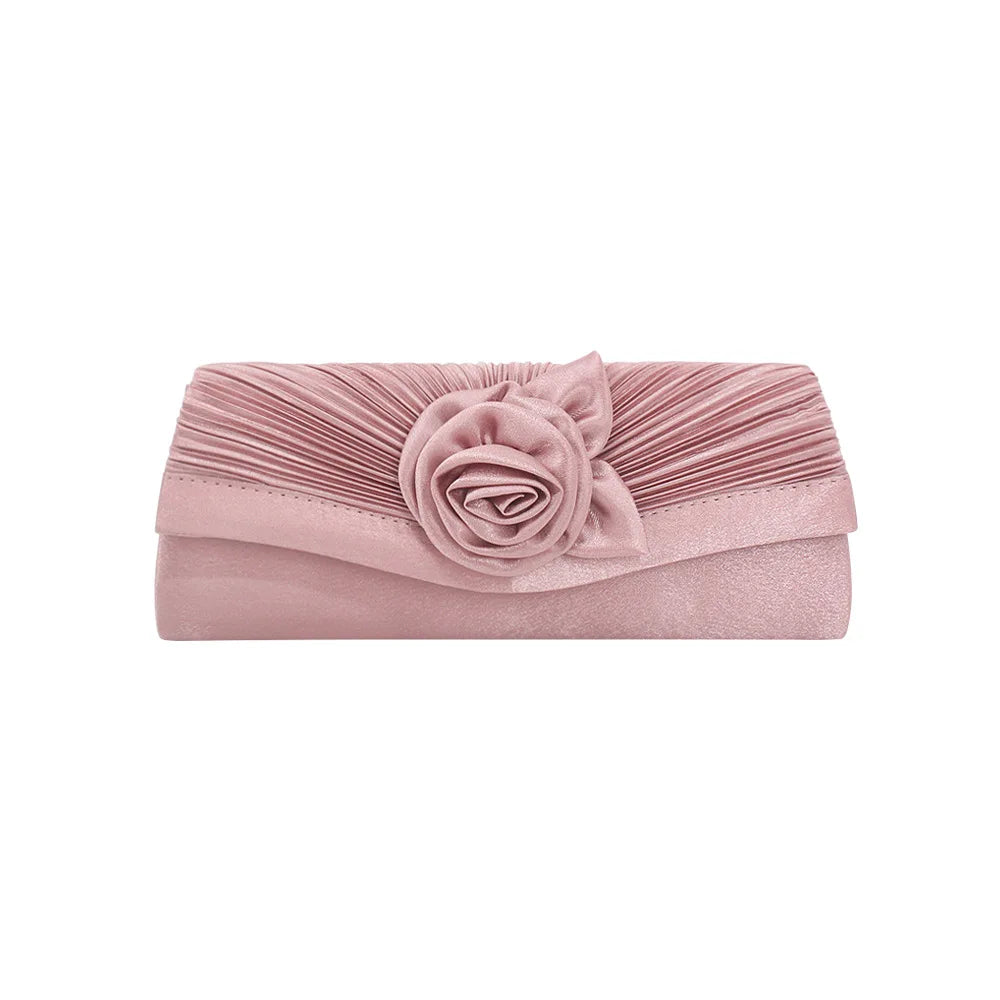 Women's Evening Bag Silk Dinner Bags Banquet Package Flower Clutch Envelope Bag Dress Party Shoulder Bag Chain Handbags Luxury