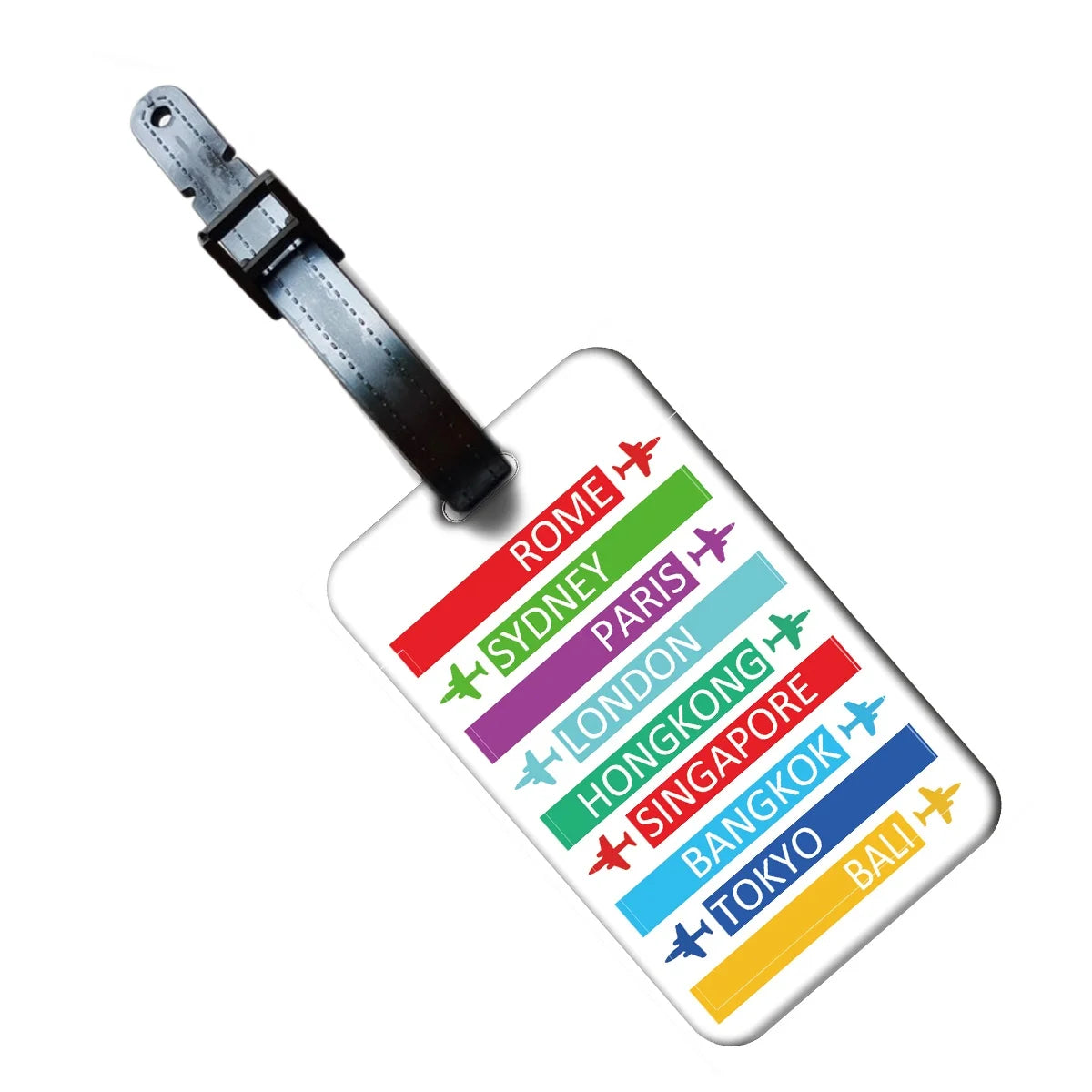 Creative 5 Colors Luggage Tag Colorful Luggage Tag Label for Travel Women Funny Backpack Suitcase Tag Name ID Identifier Durable