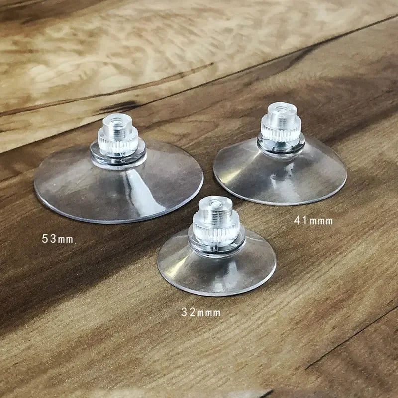 5Pcs Plastic Suction Cup Hooks PVC Sucker Pads Strong Adhesive Suction Holder with Screw Nut for Car Glass Bathroom Wall Door