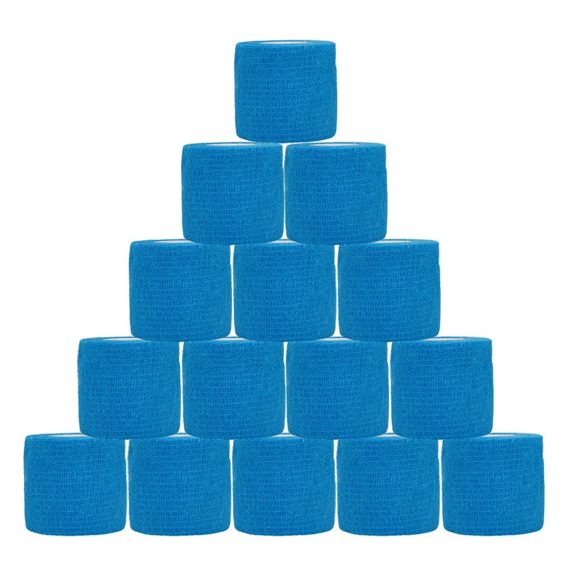15pcs 2.5/5/7.5cm Colorful Sports Self Adhesive Elastic Breathable Sports Wrap Tape For Knee Pads Finger Ankle Aid Kit Pet Tool