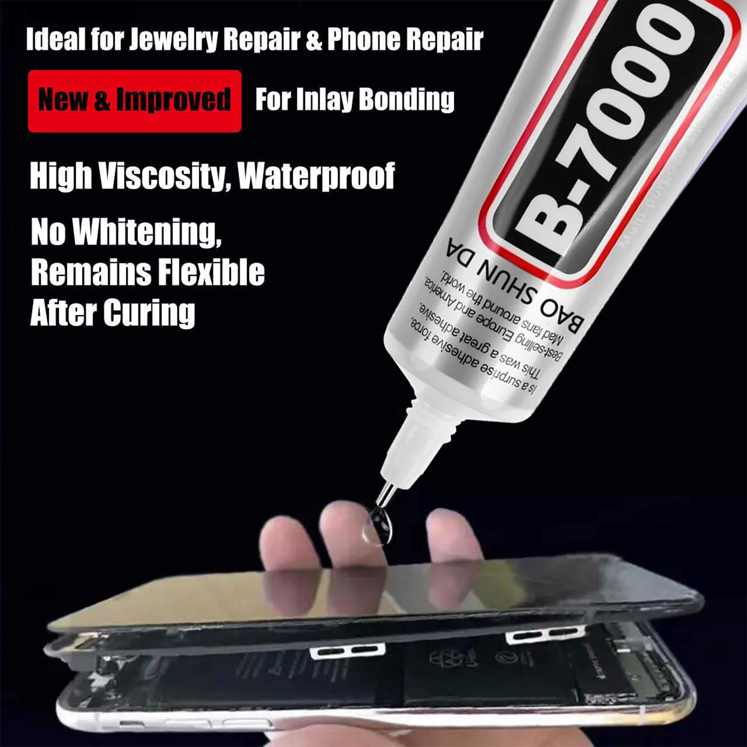 b7000 Phone Adhesive, Iransparent Adhesive, Precision Repairs Glue, For Cell Phone Screen Electronics DIY Jewelry Making Crafts.