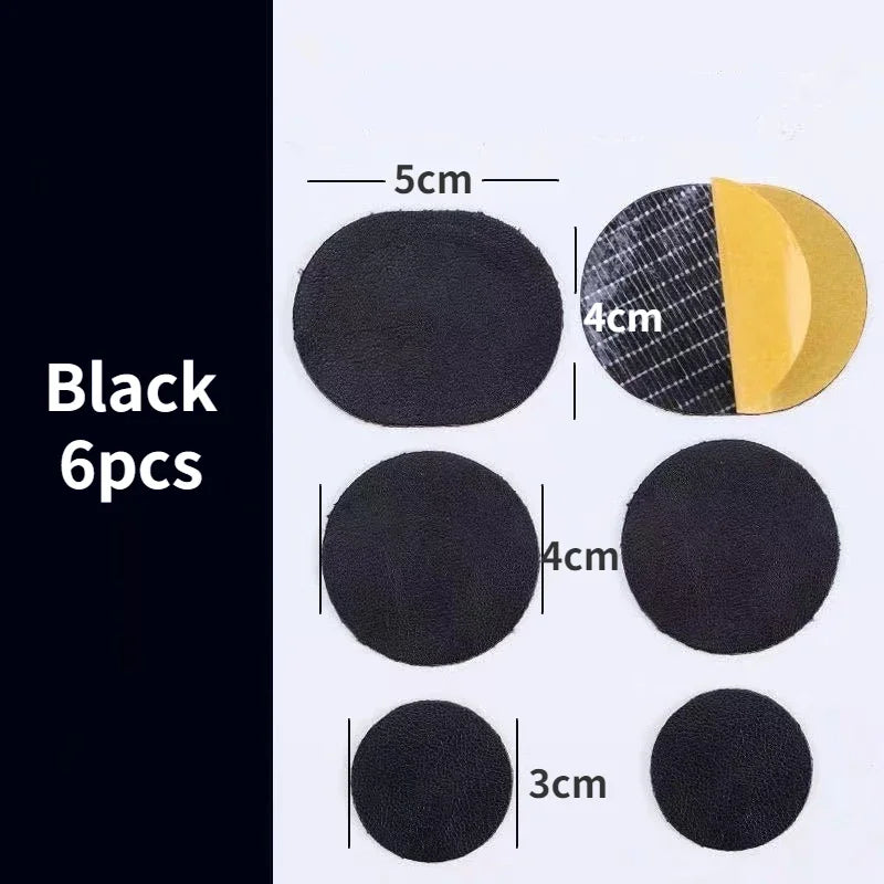 6pcs Shoe Repair Stickers Fabric Heel Protector Anti-Wear Repair Holes Self-adhesive Patches Insoles Pad Foot Care Insert