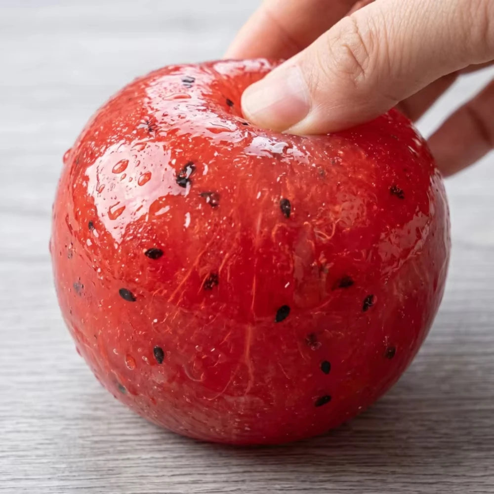 Handmade Watermelon Slushy Squishy Toy Soft Slow Rebound Stress Relief ADHD Squeeze Toy Realistic Fruit  Model Adult Gift