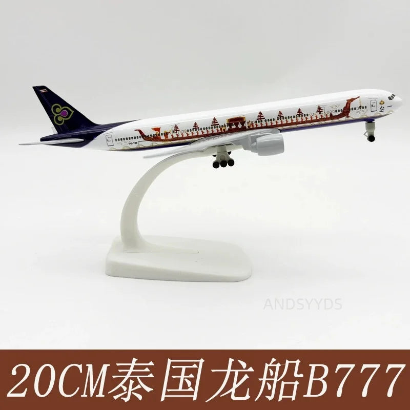 Toys Diecast Alloy 20cm Airplane B777 Series Airways Plane Model With Base Adult/Children Enthusiast Gift Ornament