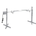 Electric BBQ Rotisserie Grill Kit Height Adjustable Universal Roaster Stand Stainless Steel Grilling Kit Spit Rod for Pig Lamb