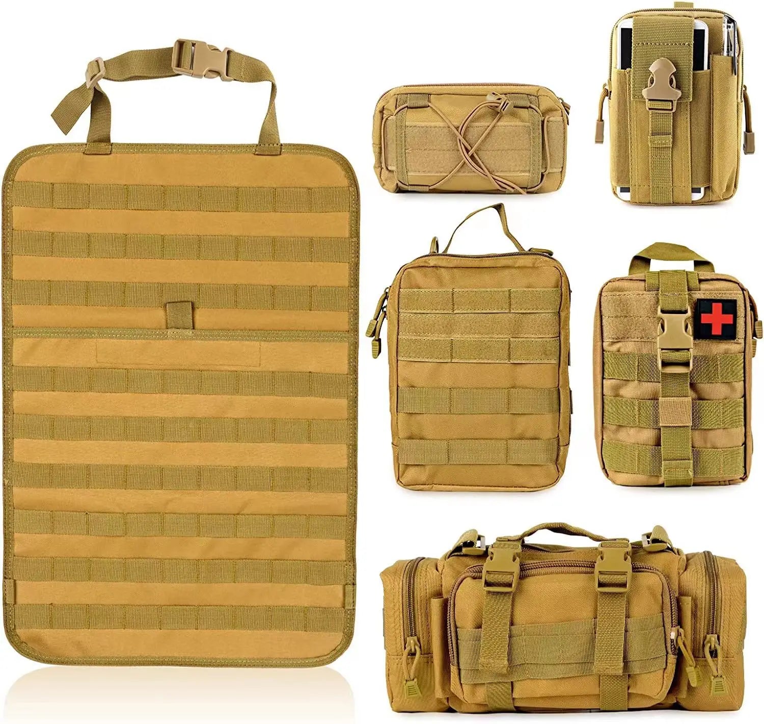 Car Backseat Hanging Bag, Tactical Accessory Organizer, Self-Driving Hunting Outdoor Storage Bag Classified Storage Bag