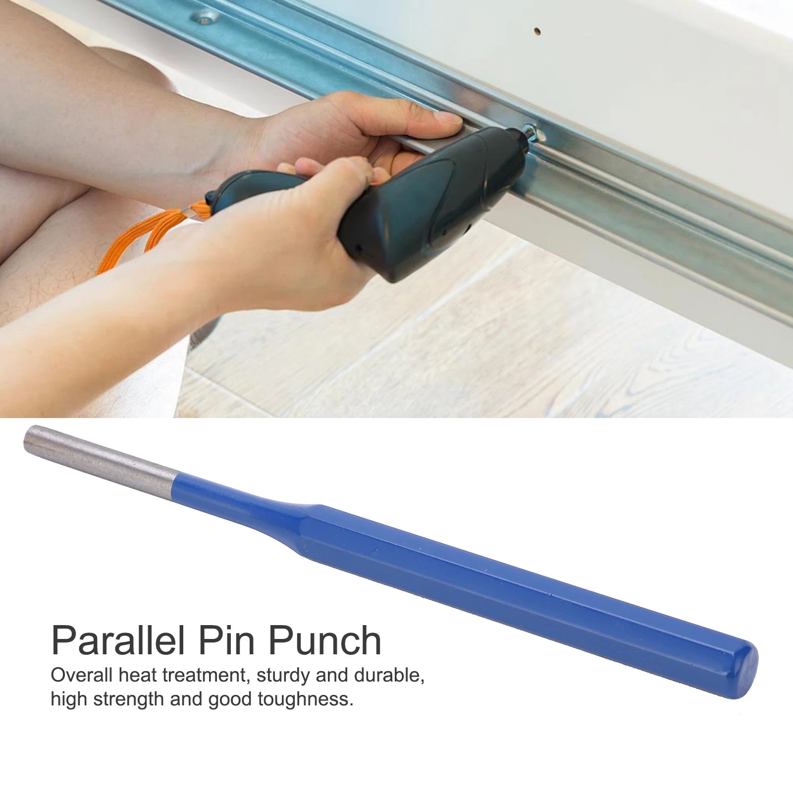 Heavy Duty Steel Pin Punch Drift Parallel Punches Long Steel Flat Centre 6mm Roll Nail Parallel Pin Punch