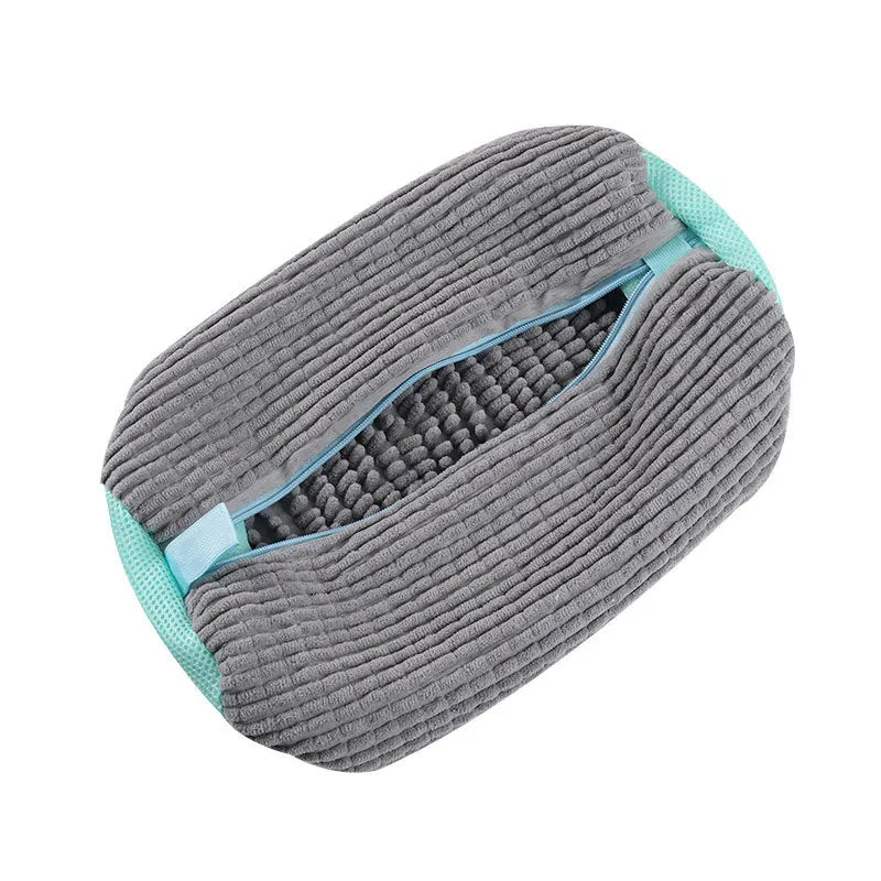 1PCS Wash Shoes Bag Padded Net Laundry Shoes Protector Fluffy Fibers Polyester Washing Shoes Machine Laundry Bag Drying Bags
