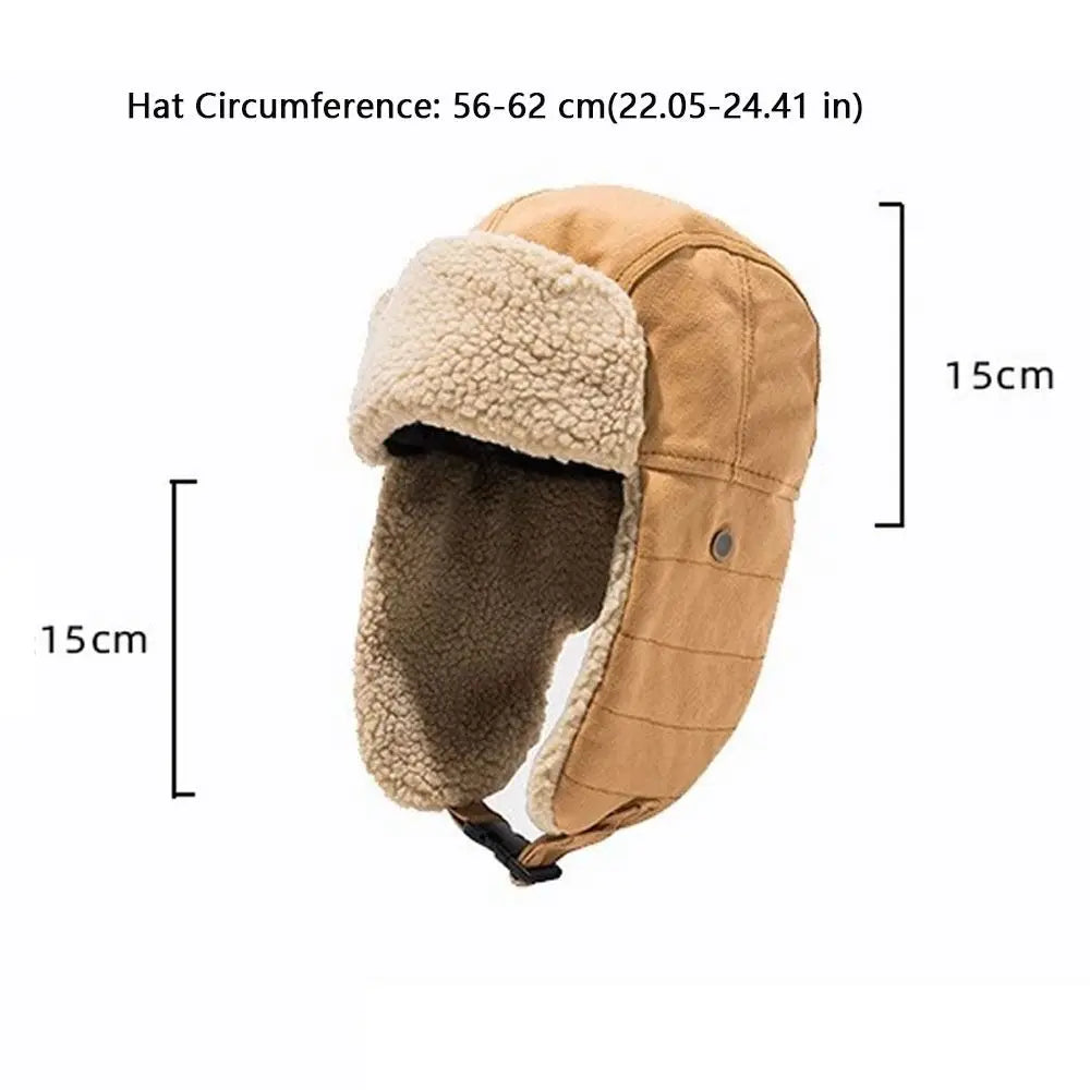 Windproof Winter Bomber Hats Thickened Ear Protection Warm Snow Cap Warm Accessories Outdoors Hats & Caps for Men Women