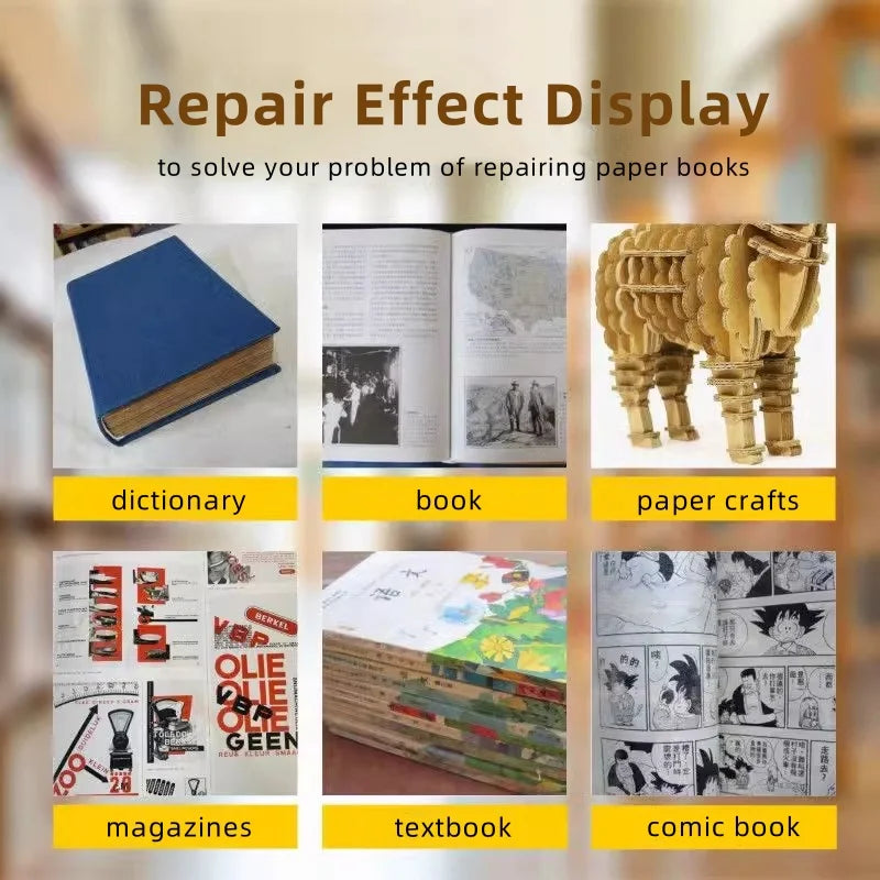 Zhanlida 15/50/80ML Book Repair Glue Transparent Adhesive DIY Paper Crafts 3D Book Student Stationery Binding Textbook Diary