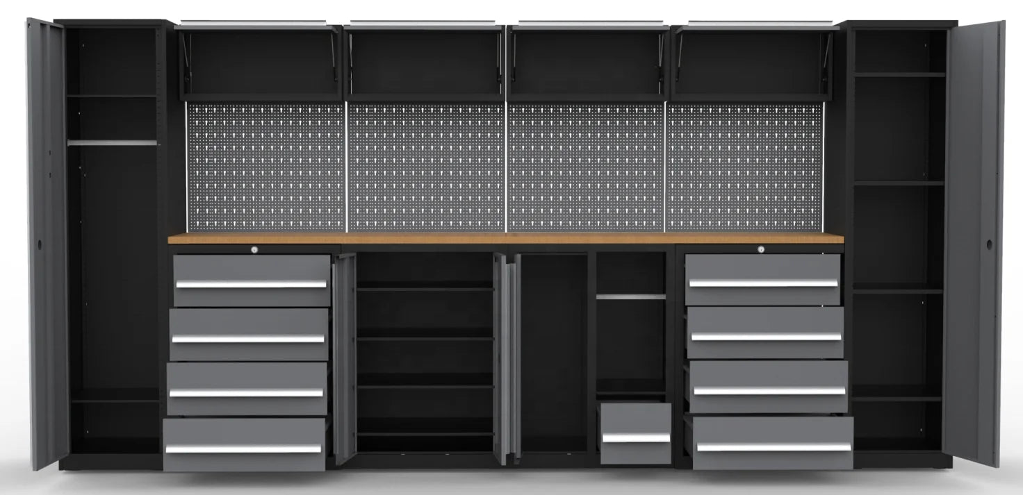 JZD Workstation  Combo Workshop Storage Roller Tool Box Cabinets Tool Box Garage Cabinet and Workbench