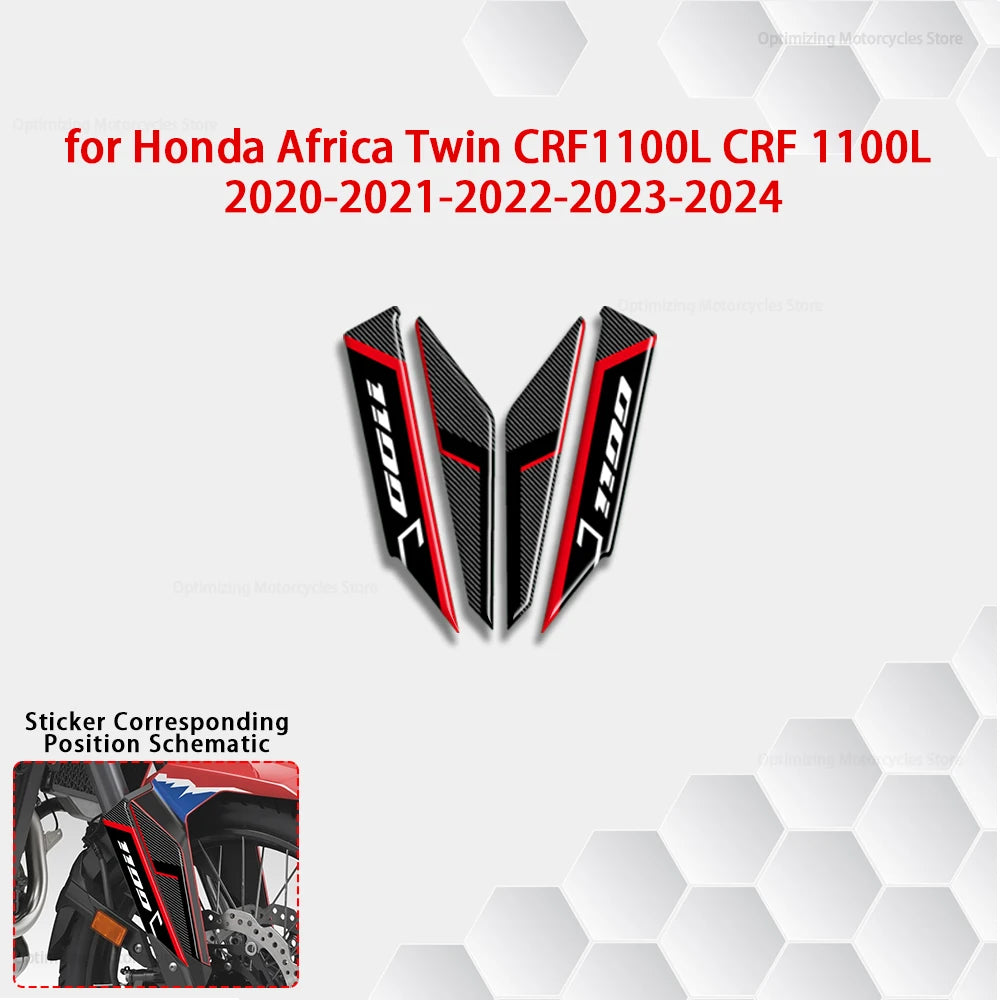 Motorcycle Paint Protection Accessories Knee 3D Gel Fuel Tank Sticker Decal for Honda Africa Twin CRF1100L CRF 1100 L 2020-2024