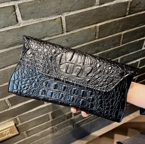 XMESSUN New Crocodile Pattern Clutch Bags for Women Trendy Pouch Envelope Bag Female Travel Phone Purses and Shoulder Bags
