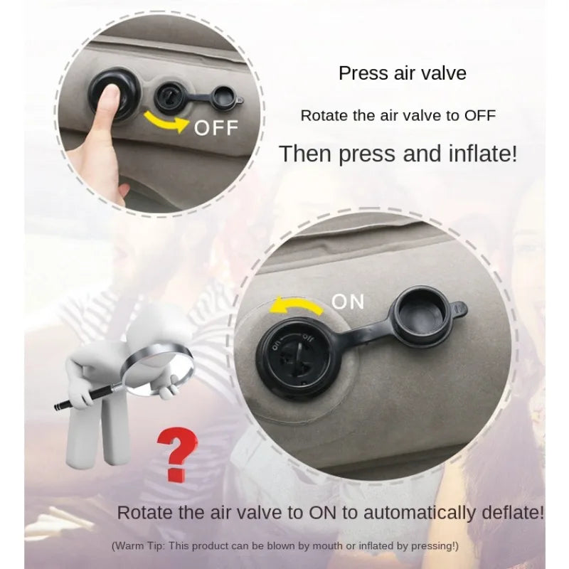 Upgraded Inflatable Air Cushion Travel Pillow Headrest Chin Support Cushions for Airplane Plane Car Office Rest Neck Nap Pillows