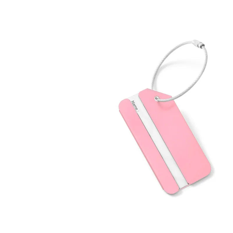 1PC Aluminium Metal Travel Accessories Luggage Baggage Suitcase Backpack Bags Address Tags Name Label Holder for Women Men