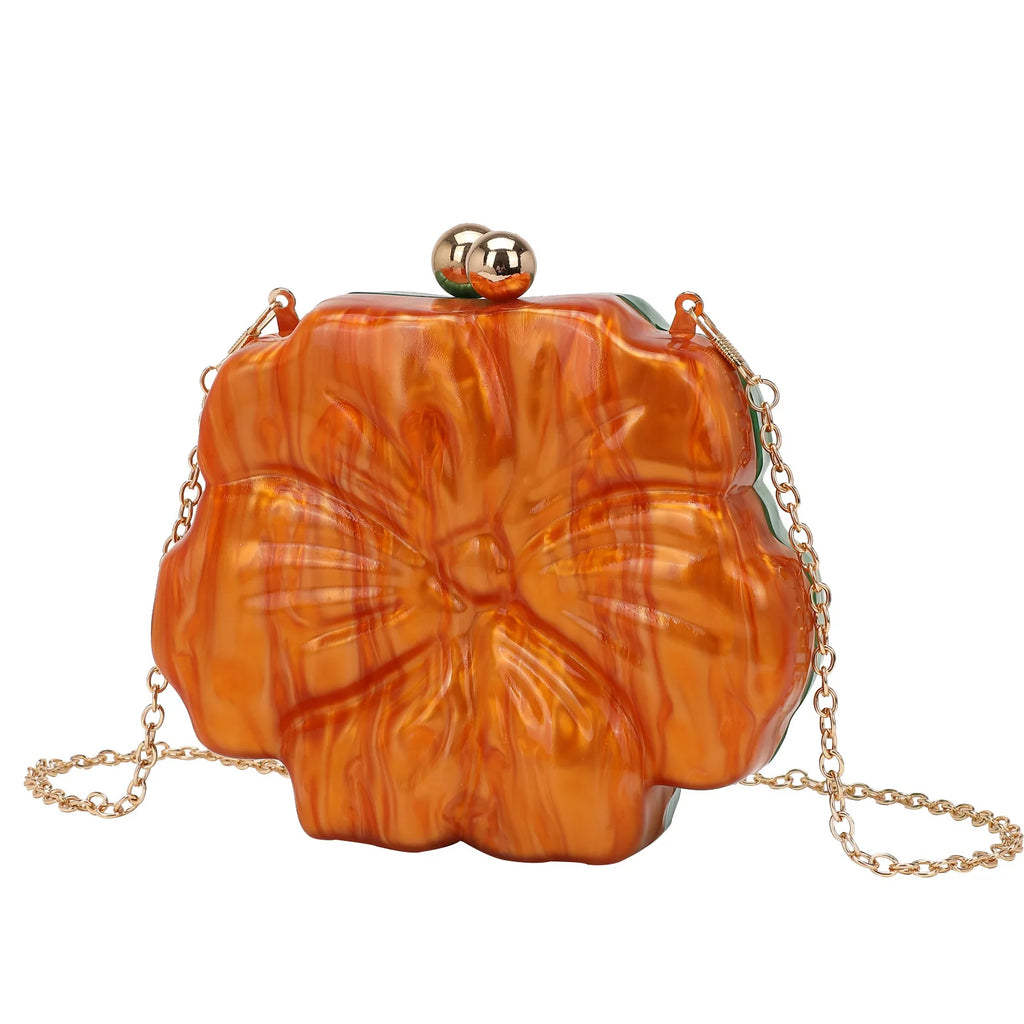 Fashion Pink Acrylic Clutch Bag for Women Designer Flower Box Shoulder Crossbody Bags Luxury Evening Party Purses Valentine Day