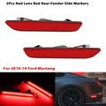 For 2010-14 Ford Mustang Amber/Red Full LED Front Rear Side Marker Light Assemblies Turn SignalLights/Driving Lights