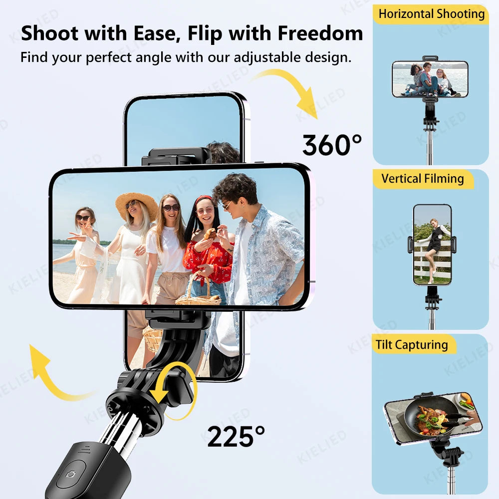 Selfie Stick Tripod for Cell Phone, Detachable Mobile Stand, Monopod with Wireless Remote for iPhone Android Huawei Xiaomi