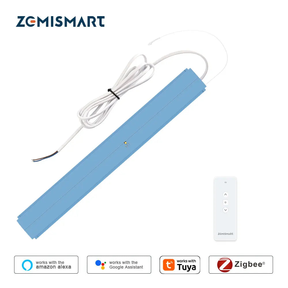 Zigbee Smart Electric Blind Motor for Aluminum Roman Shade Honeycomb Curtain Work with Tuya App Alexa Google Home Voice Control
