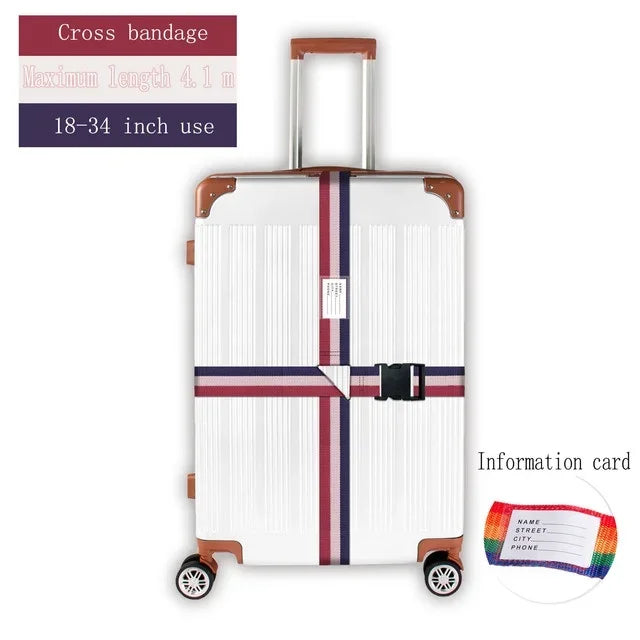 Convenient Adjustable Luggage Straps Portable Bungees Easy Travel Necessary Reusable Belt protect Suitcase Accessories Items