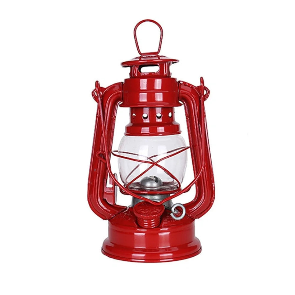 19cm Retro Outdoor Camping Lamp Portable Lantern Bronze Colored Oil Lamp Vintage Photo Props Outdoor Camping Lights