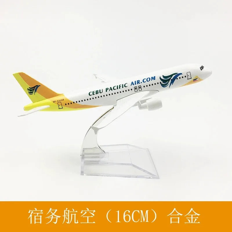 Toy 16CM A320 Series Aircraft Model Diecast Alloy Airplane ﻿320 1/400 Scale With Plane Base Adult Children Gift