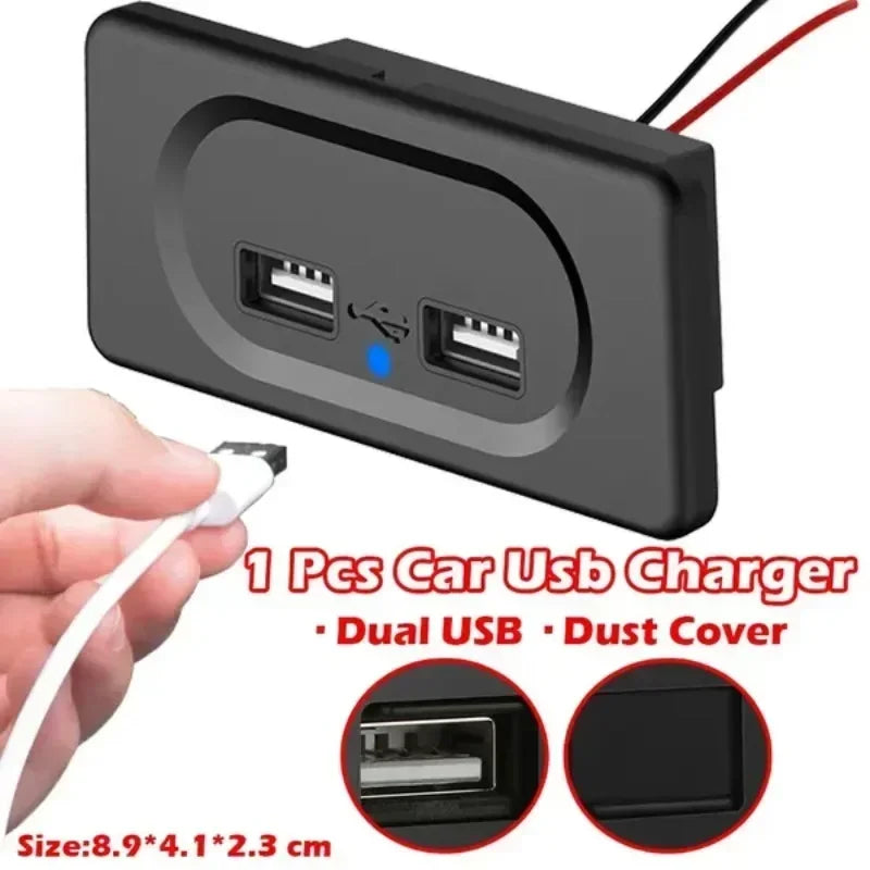 1 Pc Dual USB Charger Socket 3.1A 12V 24V for Motorcycle Auto Truck Boat Car Power Adapter Outlet
