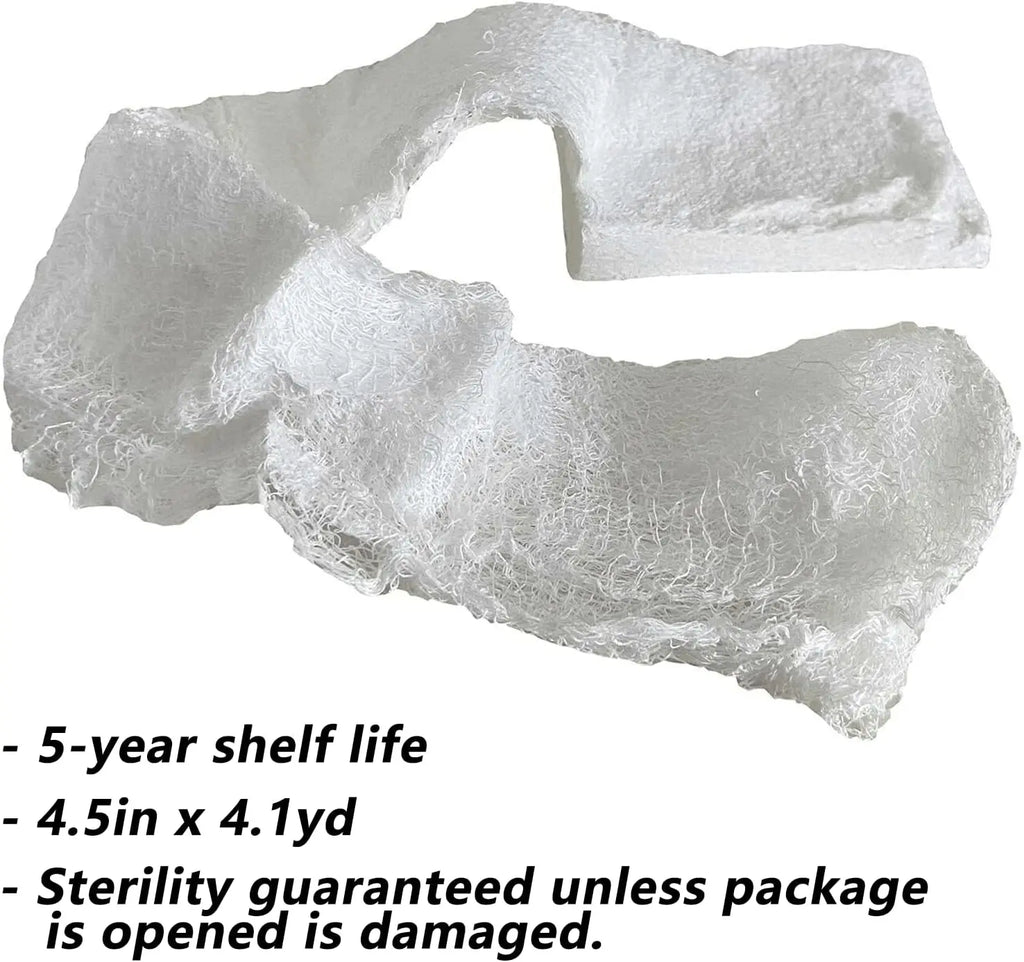 RHINO RESCUE Compressed Gauze Z-Fold Cotton Dressing High Absorbency Vacuum Packed IFAK Kit Outdoor Hiking Camping Safety Prep