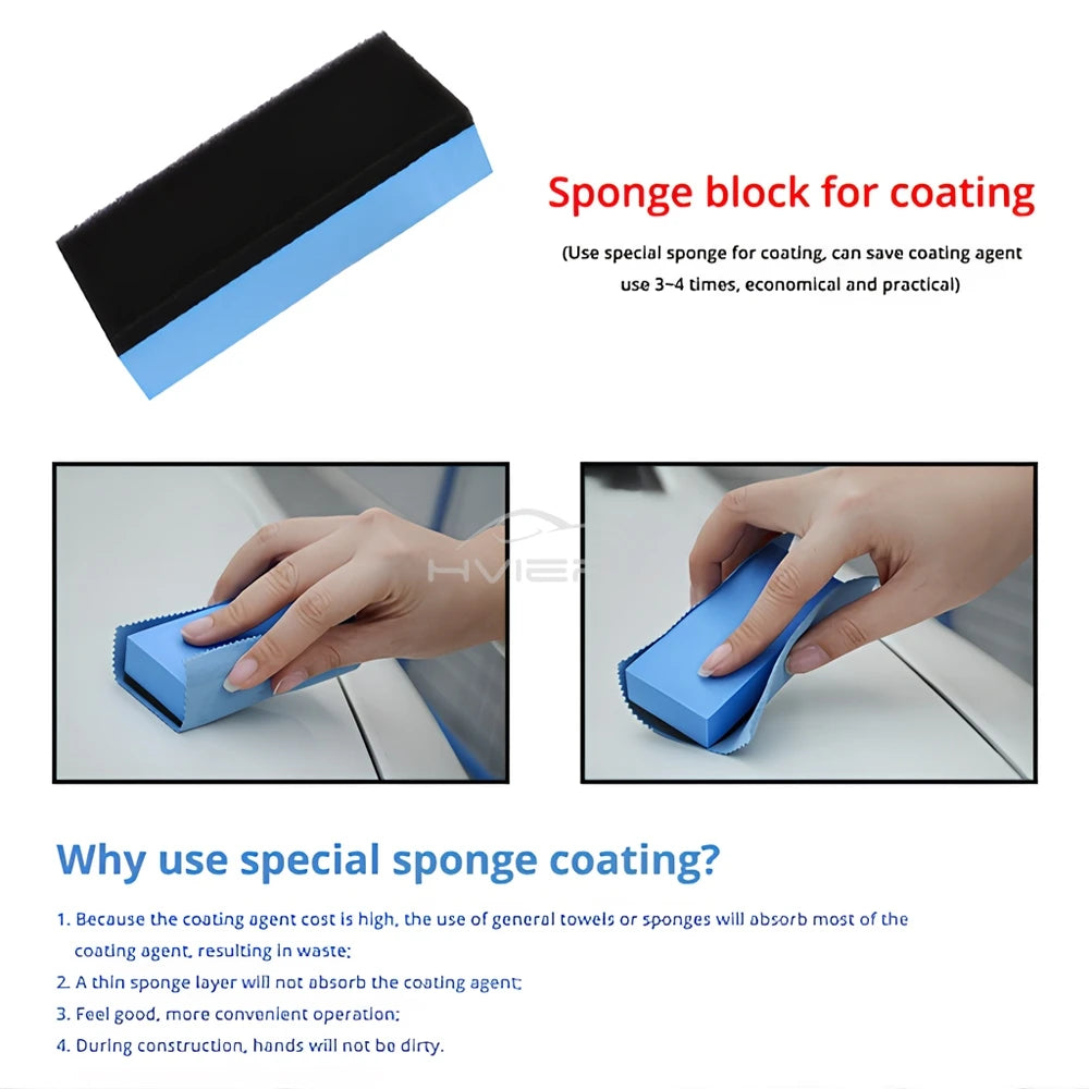 10/30Pcs Car Ceramic Coating Sponge Automobiles Glass Nano Wax Coat Applicator Pads Sponges for Auto Waxing Soft Polishing Clean