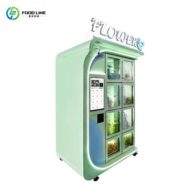 24H Intelligent Refrigerated Flower Vending Machine Self Service Automatic Bouquet Vending Equipment For Florist Shop