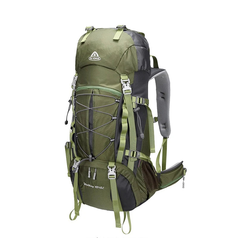 45+5L Suspension Outdoor Hiking Backpack Camping Breathable Backpack Multi-Functional Climbing Sports Backpack