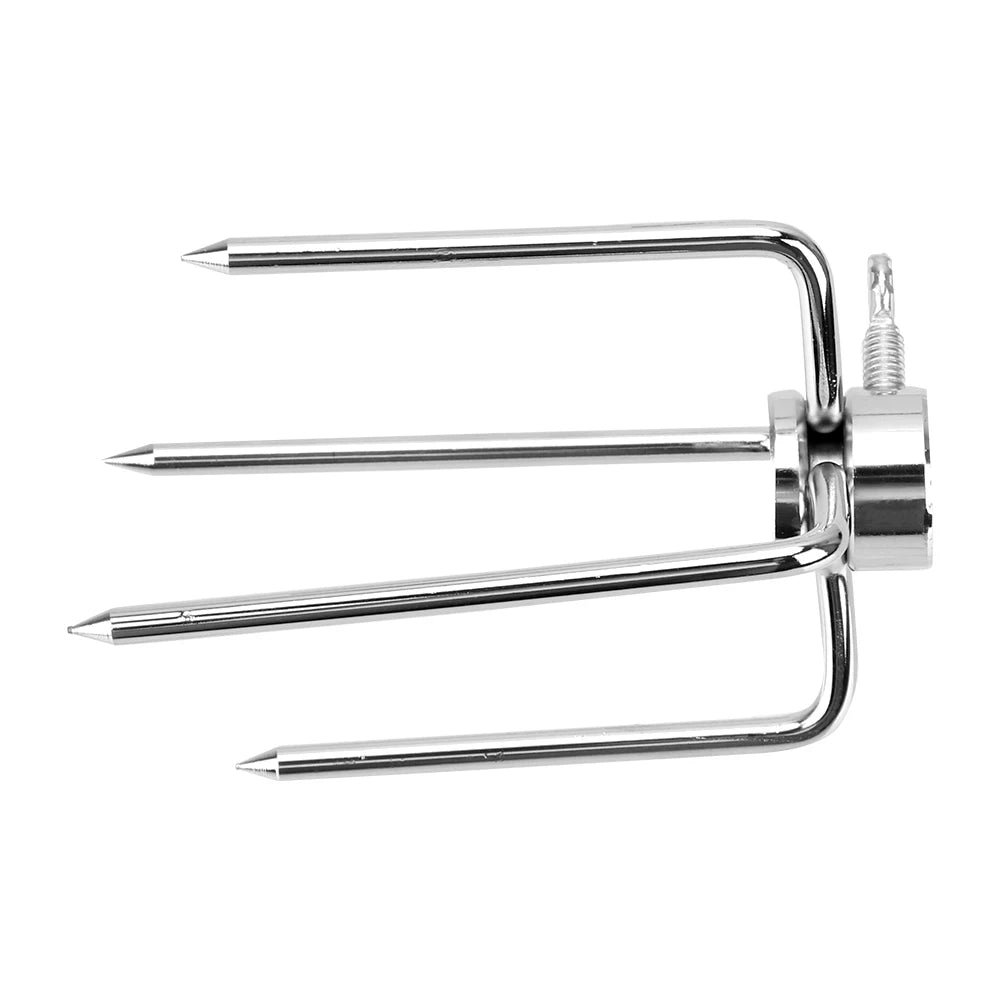 Stainless Steel BBQ Forks 2pcs/set Charcoal Chicken Grill BBQ Tool Rotisserie BBQ Forks Rotisserie Meat Fork Kitchen Tools