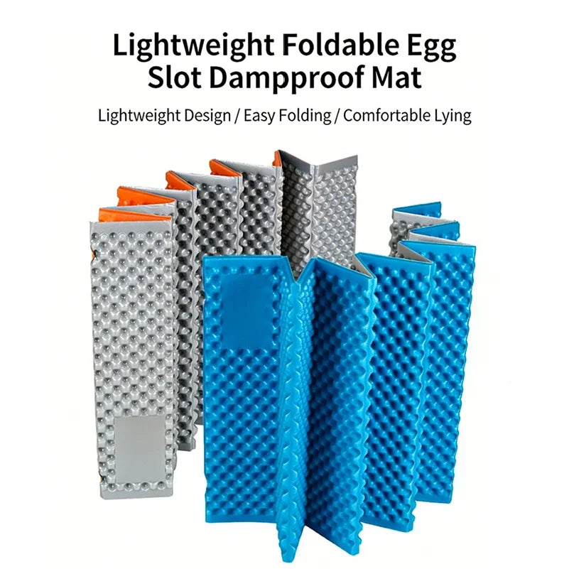 330g Lightweight Egg Crate Foam Sleeping Pad Portable Foldable Camping Mat for Moisture Proof Insulation for Hiking Backpacking