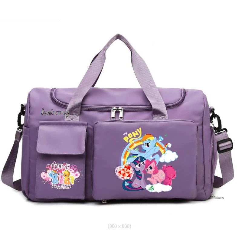 New My Little Pony Gym Bag Compartment Luggage Bag for Men Women Foldable Waterproof Lightweight Yoga Gym Sports Bag