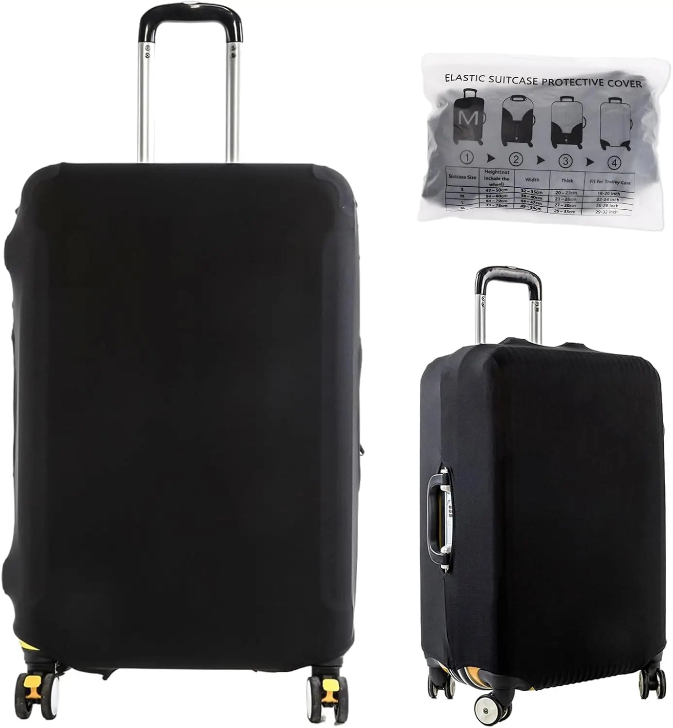 Stretch Fabric Luggage Cover Suitcase Protector Baggage Dust Case Cover Suitable for 18-32 Inch Suitcase Case Travel Organizer