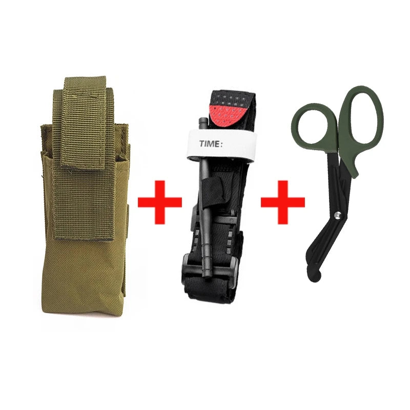 CAT First Aid Kit Medical Tourniquet Scissors Set Pack Survival Gear  Rescue Molle Outdoor Camping Hiking
